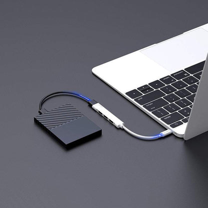 Hub USB-C HAVIT HB41, 4in1, Zilver
