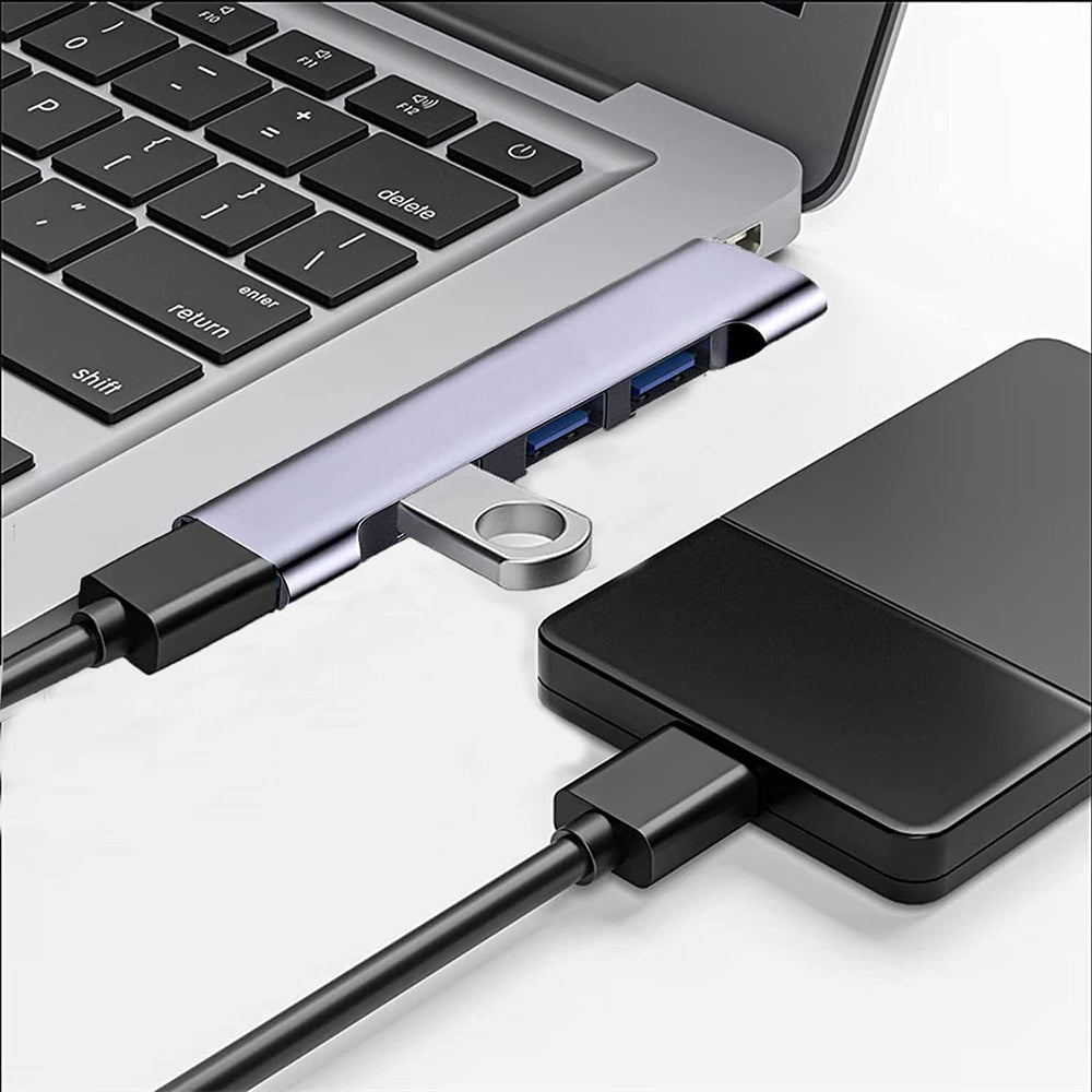 Hub USB-C Techsuit H13 ZenithDock, 4in1, Gri