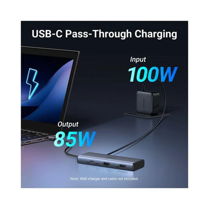 UGREEN CM498 USB-C Hub (45379), 2 x USB-A 3.2 - 3 x USB-C - 2 x HDMI, Gray