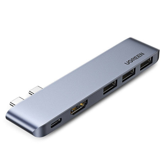 UGREEN USB-C Hub voor Apple MacBook Pro / Air Series, 3 x USB-A 3.0 - 1 x USB-C - 1 x HDMI, Grijs