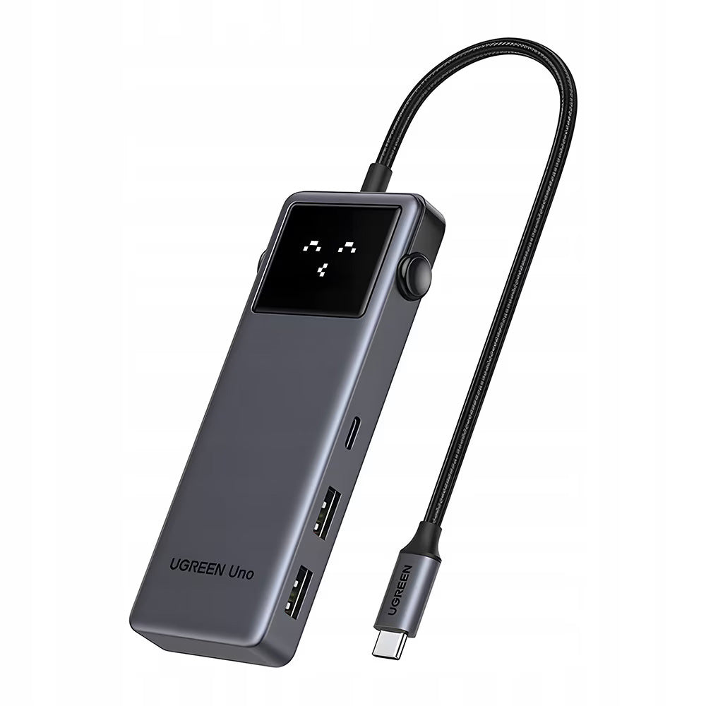 USB-C Hub UGREEN Uno (75179), 2 x USB-A - 2 x USB-C - 1 x HDMI - 1 x SD - 1 x microSD, Grijs