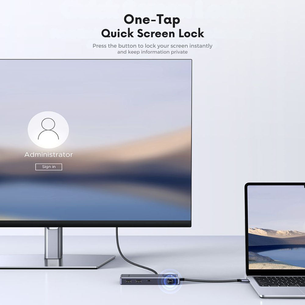 USB-C Hub UGREEN Uno (75179), 2 x USB-A - 2 x USB-C - 1 x HDMI - 1 x SD - 1 x microSD, Grijs