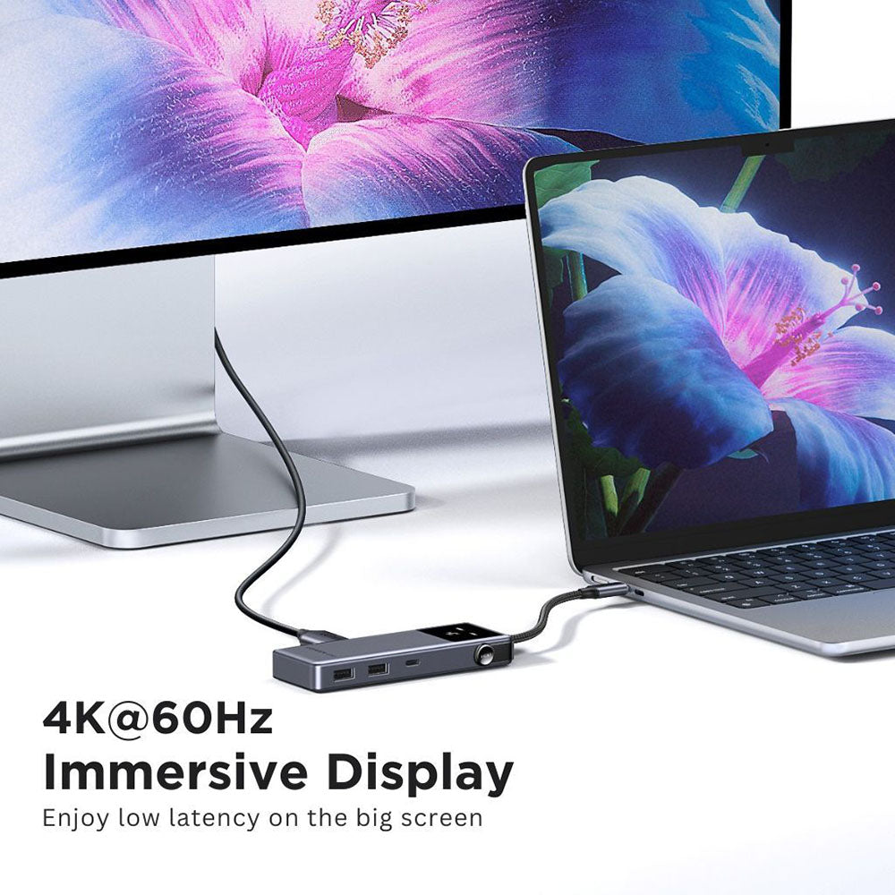 USB-C Hub UGREEN Uno (75179), 2 x USB-A - 2 x USB-C - 1 x HDMI - 1 x SD - 1 x microSD, Grijs