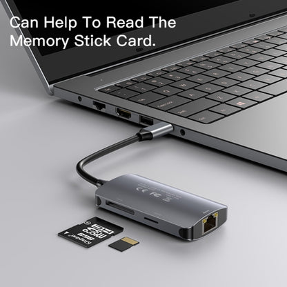 USB-C Hub Yesido HB15, 6in1, Grijs