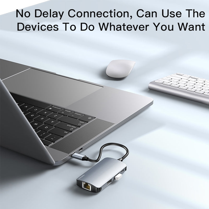 USB-C Hub Yesido HB15, 6in1, Grijs