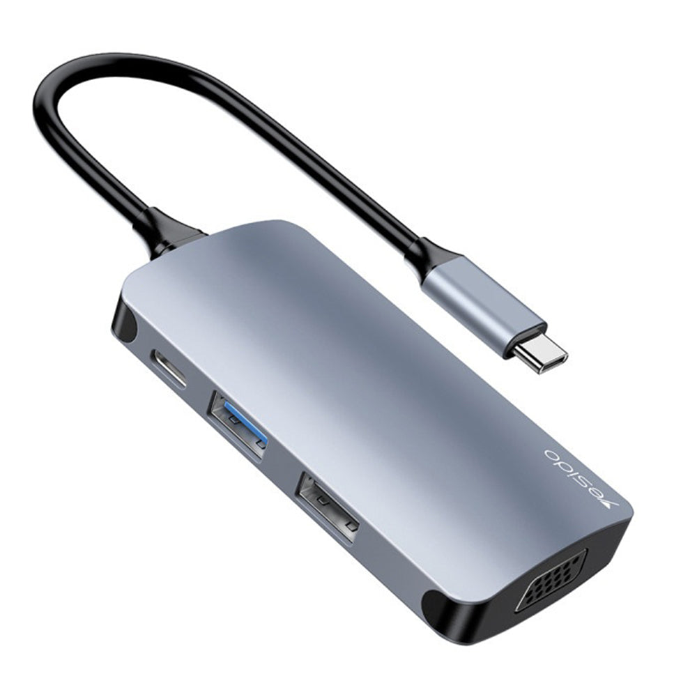 USB-C Hub Yesido HB16, 7in1, Grijs