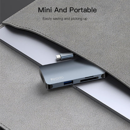 USB-C Hub Yesido HB16, 7in1, Grijs