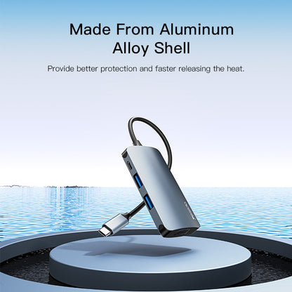 USB-C Hub Yesido HB16, 7in1, Grijs