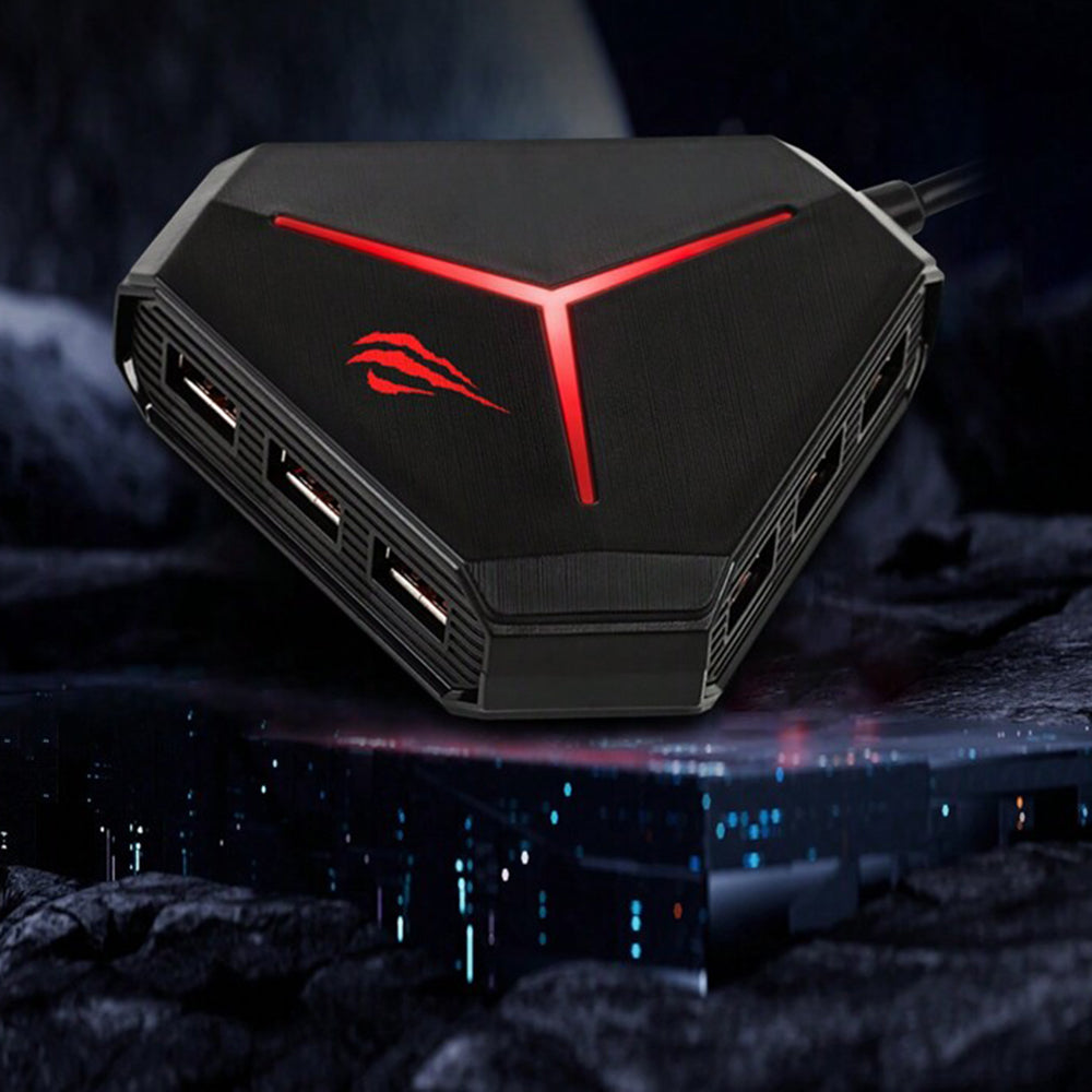 Hub USB HAVIT H95, 10in1, Zwart