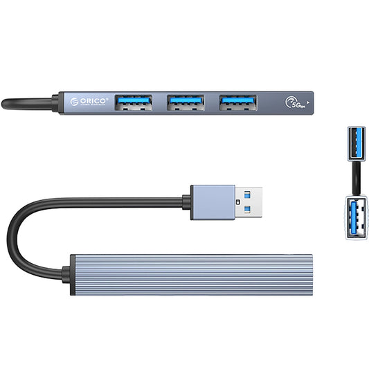 Orico AH-A13 USB Hub, 1 x USB-A 3.0 - 3 x USB-A, Gray