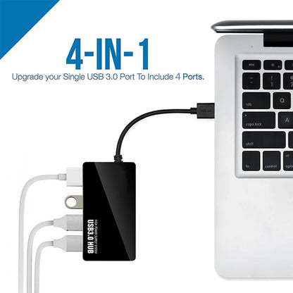 USB-hub Techsuit H15 QuantumNode, 4in1, Zwart