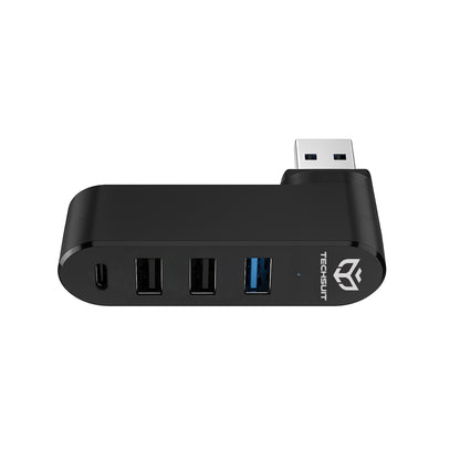 USB Hub Techsuit H17 SplitterNode, 4in1, Zwart