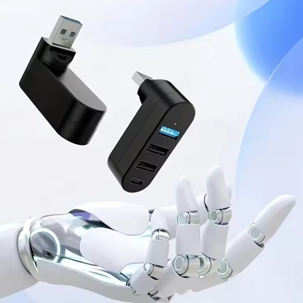 USB Hub Techsuit H17 SplitterNode, 4in1, Zwart