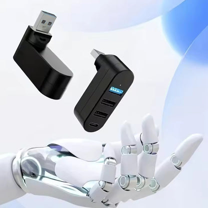 USB Hub Techsuit H17 SplitterNode, 4in1, Zwart