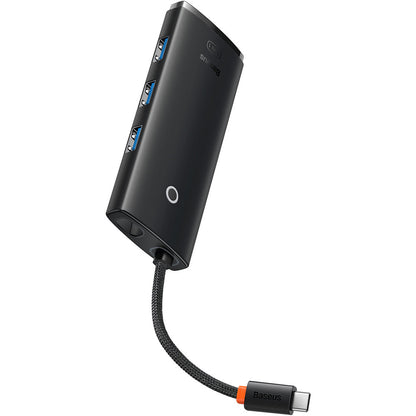USB-C Hub Baseus Lite, 3 X USB-A 3.0 - USB-C - HDMI, Zwart WKQX040001