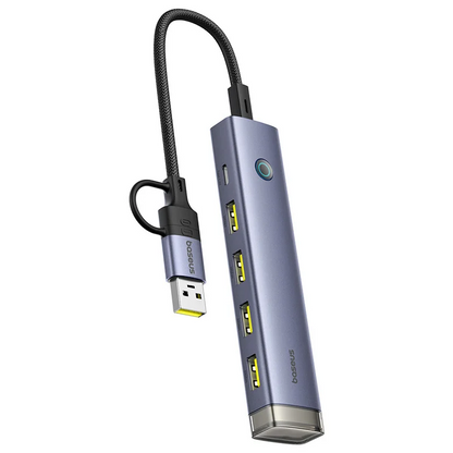 Hub USB / USB-C Baseus UltraJoy, 4 x USB-A 3.2 - 1 x USB-C, Gri B0005280B811-15