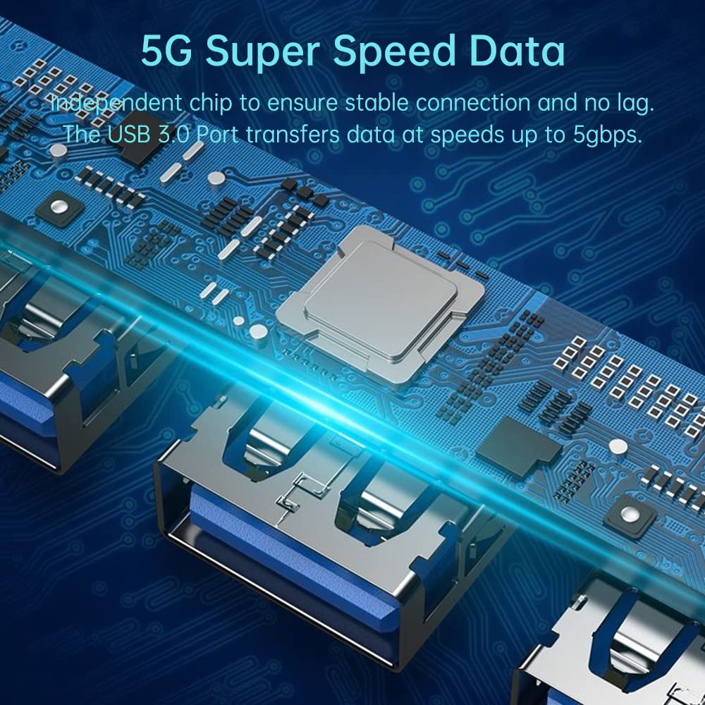 USB / USB-C Hub Techsuit H8 DataBridge, 4in1, Gri