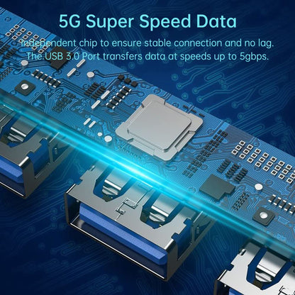 USB / USB-C Hub Techsuit H8 DataBridge, 4in1, Gri