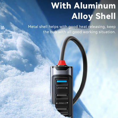 USB / USB-C Hub Yesido HB21, 5in1, Grijs