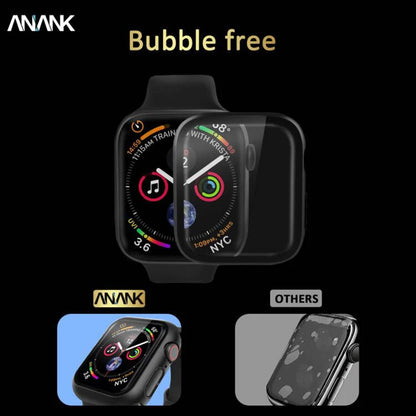 Anank Screen Guard hoesje voor Apple Watch Series 7 41mm, Zwart
