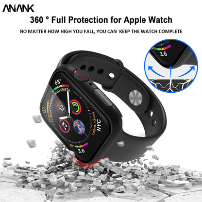 Anank Screen Guard hoesje voor Apple Watch Series 7 41mm, Zwart