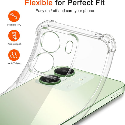 Camera Beschermhoes voor Xiaomi Poco C65 / Redmi 13C, Techsuit, Schokbestendig Helder, Transparant