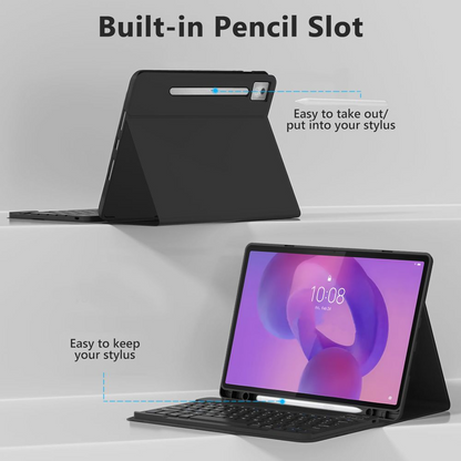 Hoes Met Toetsenbord voor Lenovo Idea Tab Pro, Tech-Protect, SC PEN, Zwart