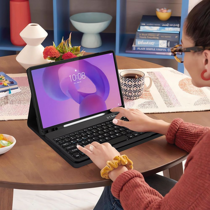 Hoes Met Toetsenbord voor Lenovo Idea Tab Pro, Tech-Protect, SC PEN, Zwart