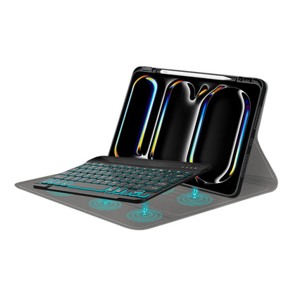 Hoes met Toetsenbord voor Apple iPad Pro 11 (2024), Techsuit, CozyTab, Zwart