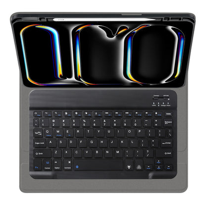 Hoes met Toetsenbord voor Apple iPad Pro 11 (2024), Techsuit, CozyTab, Zwart