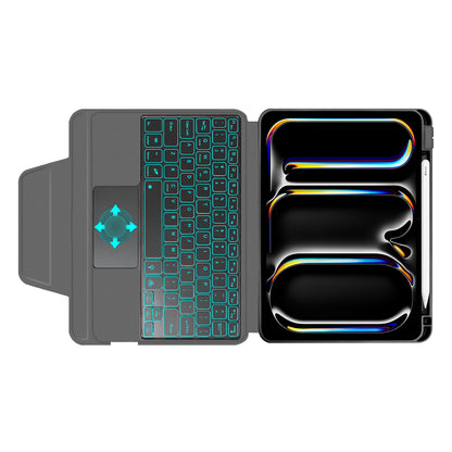 Hoes met Toetsenbord voor Apple iPad Pro 11 (2024), Techsuit, KeyTab Pro, Zwart