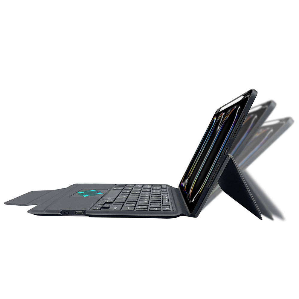 Hoes met Toetsenbord voor Apple iPad Pro 11 (2024), Techsuit, KeyTab Pro, Zwart