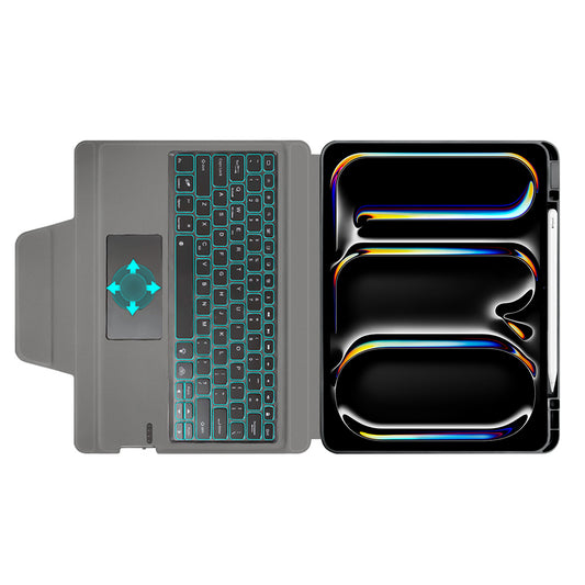 Hoes met Toetsenbord voor Apple iPad Pro 13 (2024), Techsuit, KeyTab Pro, Zwart