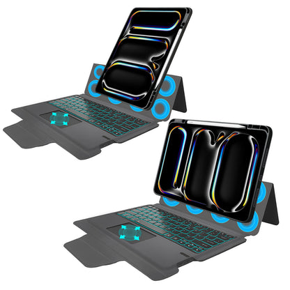 Hoes met Toetsenbord voor Apple iPad Pro 13 (2024), Techsuit, KeyTab Pro, Zwart