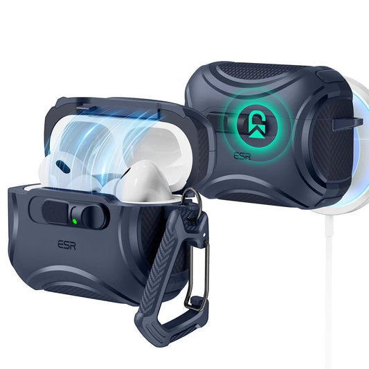 ESR Cyber FlickLock hoes voor Apple AirPods Pro 3, Blauw