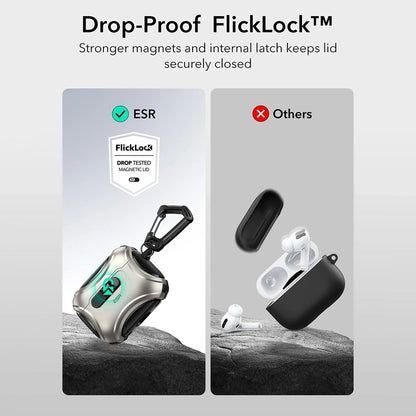 ESR Cyber FlickLock Case for Apple AirPods Pro 3, Gray