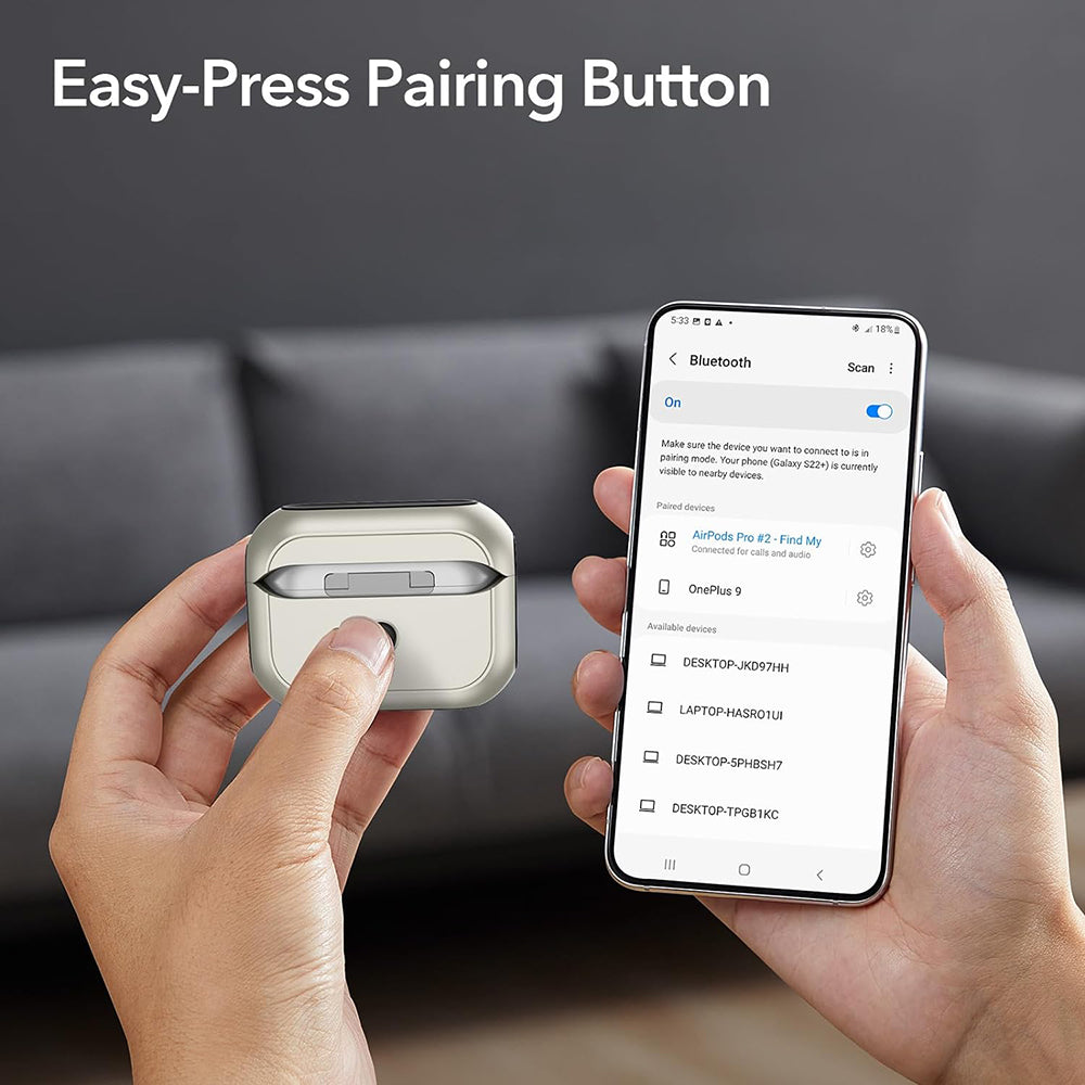 ESR Orbit Hybrid hoesje voor Apple AirPods 4, Wit