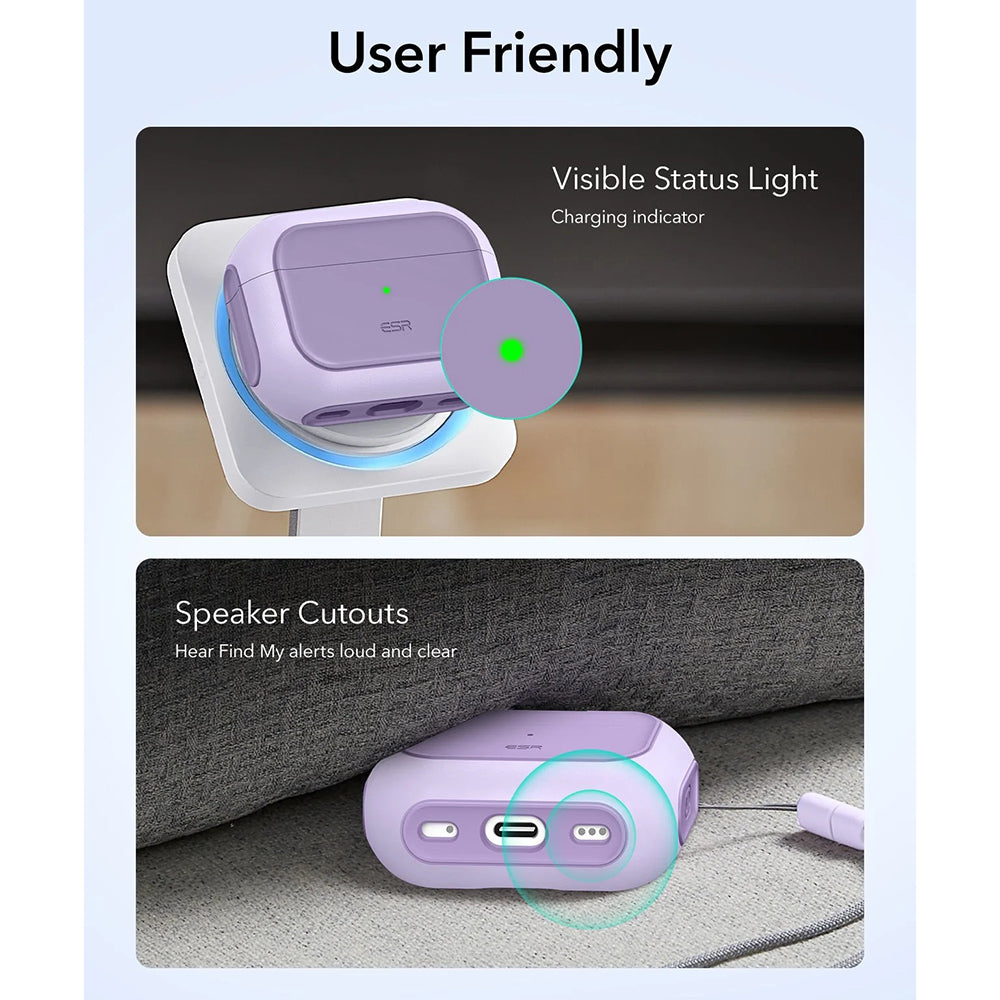 ESR Orbit Hybrid hoes voor Apple AirPods Pro 3, Paars