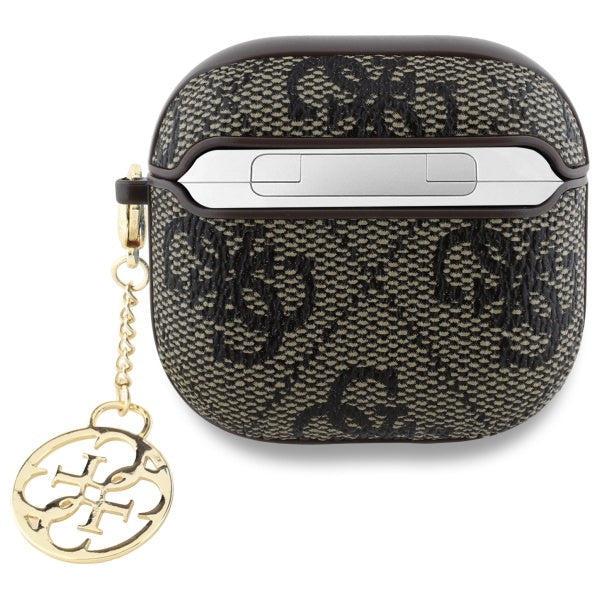 Guess 4G Charm hoesje voor Apple AirPods 4, Bruin