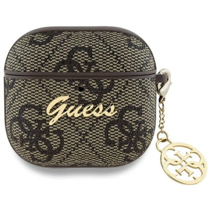 Guess 4G Charm hoesje voor Apple AirPods 4, Bruin