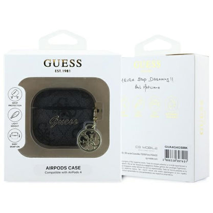 Guess 4G Charm hoesje voor Apple AirPods 4, Bruin