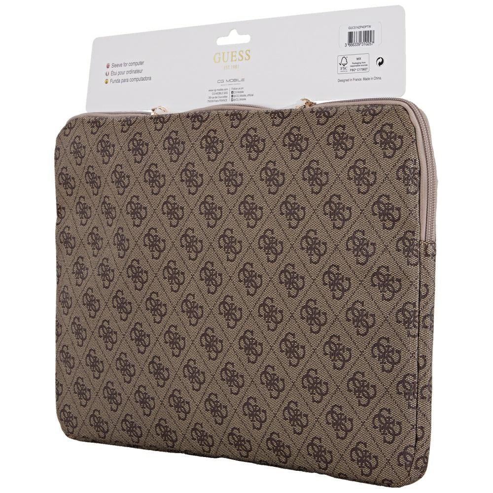 Guess 4G Triangle Logo hoes voor Laptop 14inch, Bruin