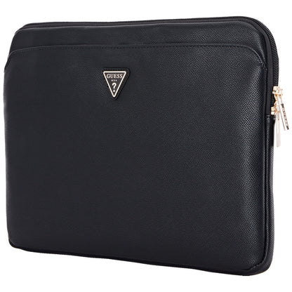 Guess Grained Triangle Logo Case for 14-inch Laptop, Black
