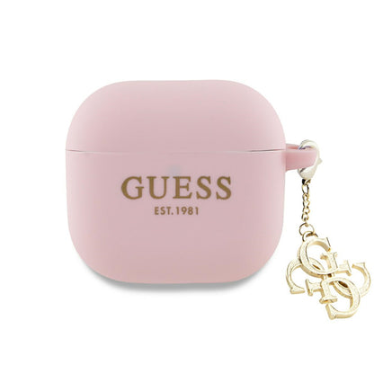 Guess W/4G Charm hoes voor Apple AirPods 4, Roze