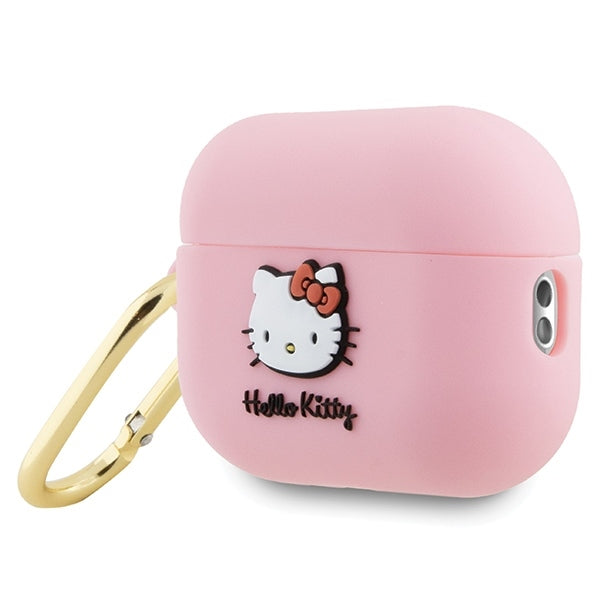 Hello Kitty 3D Kitty Head hoes voor Apple AirPods Pro 2, Roze
