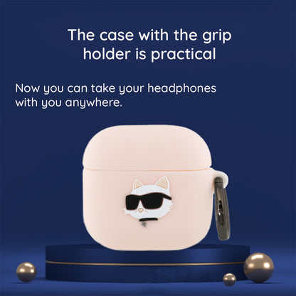 Karl Lagerfeld 3D Karl & Choupette's Heads hoes voor Apple AirPods 4, Zwart