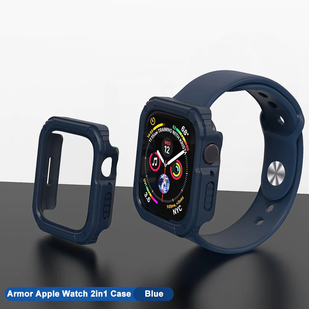 Lito Armor 360 hoes voor Apple Watch 38mm Series, Blauw