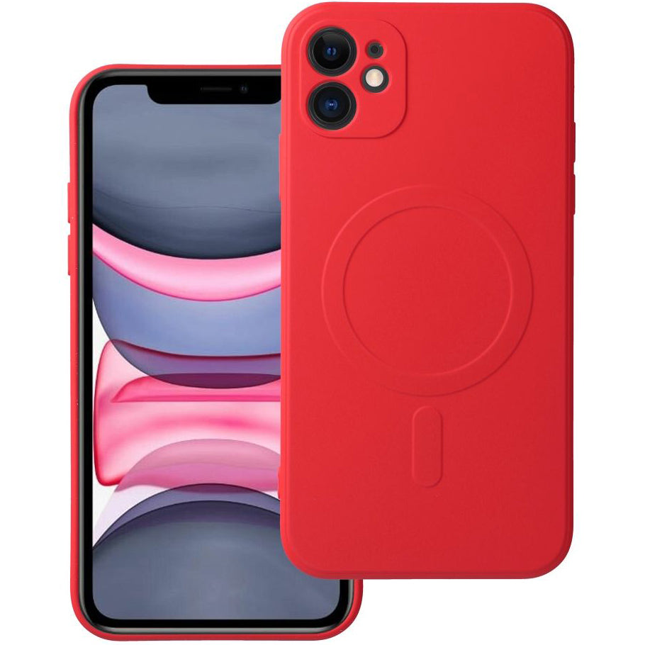 MagSafe-hoesje voor Apple iPhone 11, OEM, Silicone Mag, Rood