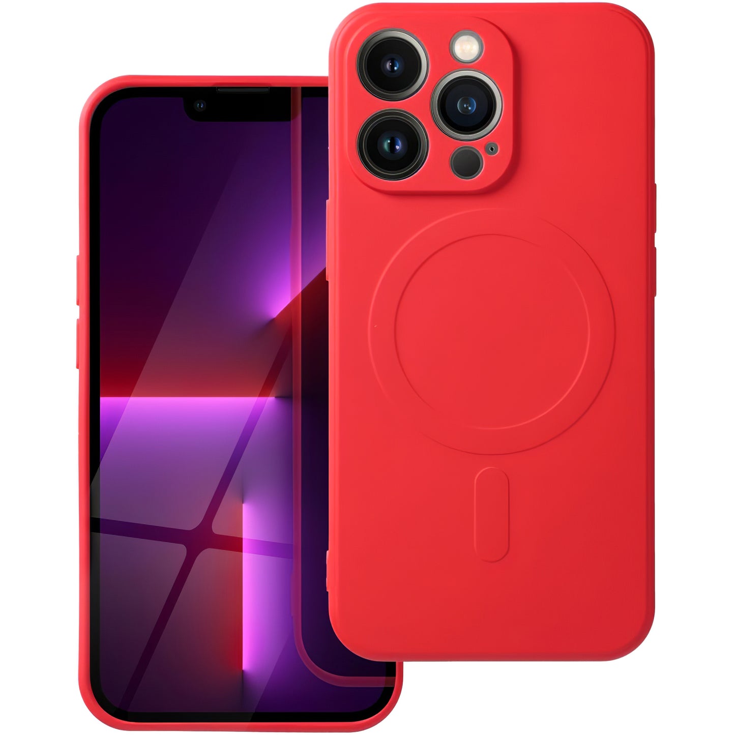 MagSafe-hoesje voor Apple iPhone 16 Pro Max, OEM, Silicone Mag, Rood