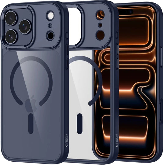 MagSafe hoesje voor Apple iPhone 17 Pro, Tech-Protect, Magmat, Marineblauw